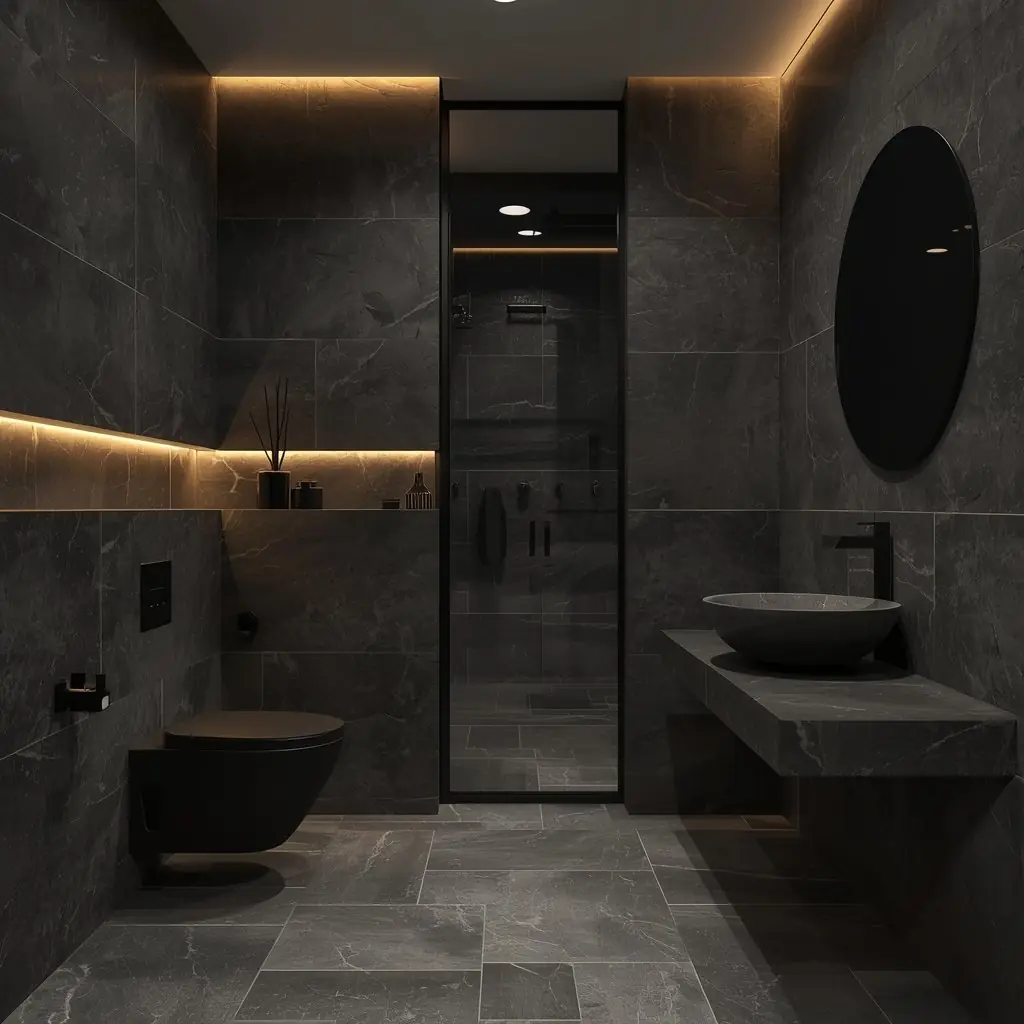 Bagno Monocromatico Organico Zen 7mq